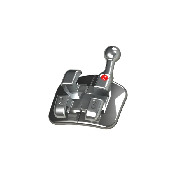 Брекет металлический IMD Mini-Arch Ophro Roth, нижний правый первый премоляр с крючком, паз дуги .022 ", 1 шт - фото 0