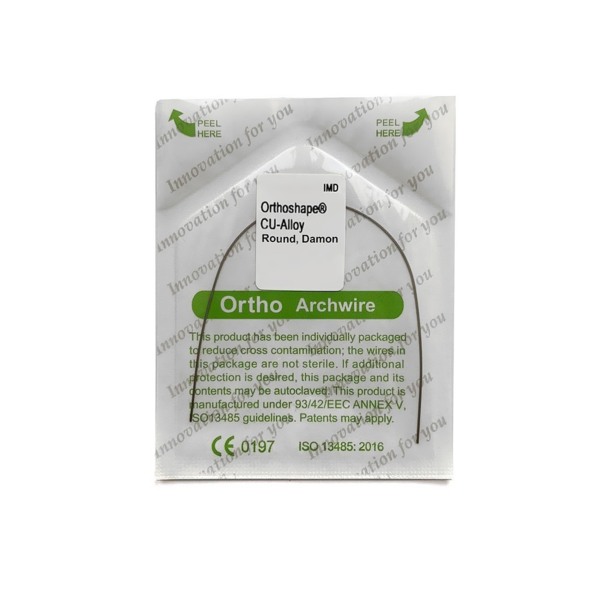 Дуга ортодонтическая IMD CU-Alloy 0.018", сечение круглое, форма Damon, нижняя челюсть, 1 шт - фото 1