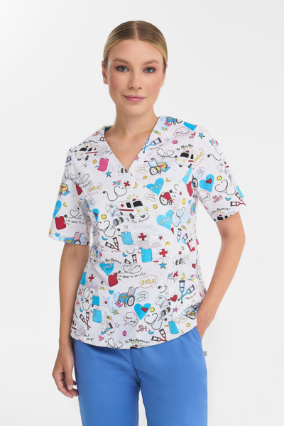 Туника женская Тезис TZ305, принт "Скорая помощь", 52 - фото 0