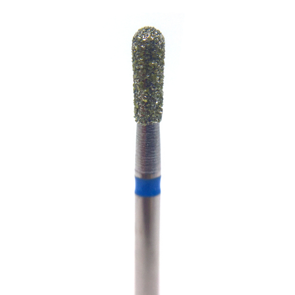 Бор алмазный 808R, груша, D=1.8 мм, L=5.0 мм, FG, синий, 5 шт - фото 0