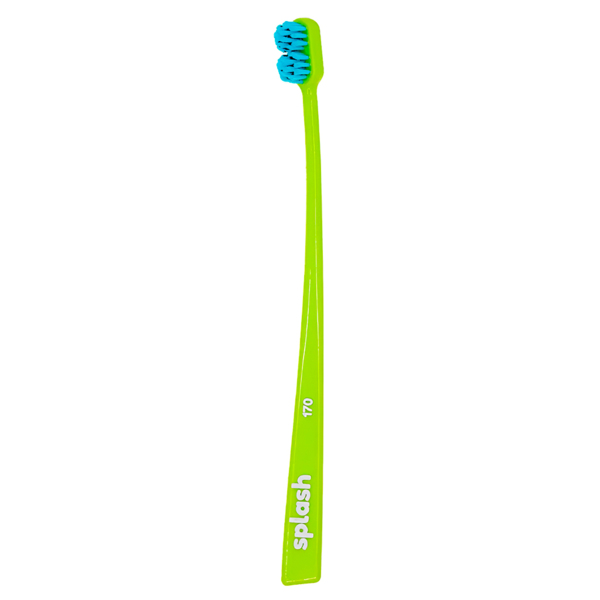Зубная щетка Splash Brush Double 170, средней жесткости, светло-зеленый, 1 шт - фото 0
