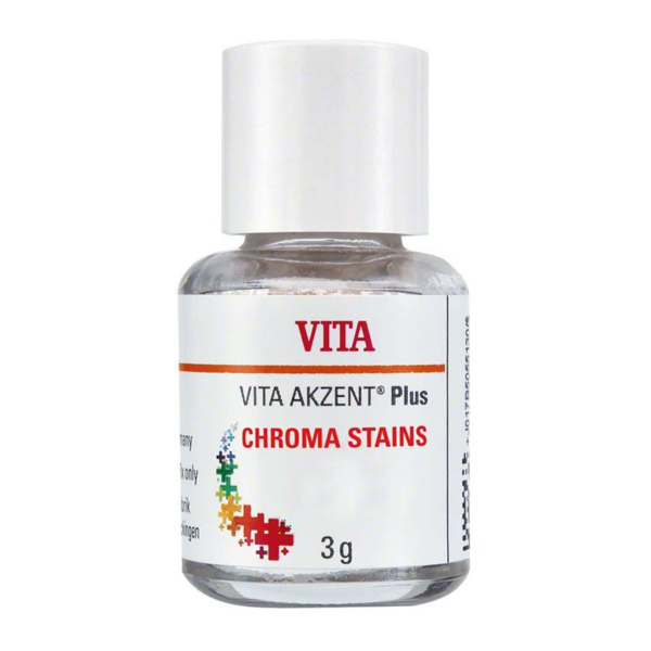 VITA AKZENT Plus CHROMA STAINS POWDER 3D-MASTER - универсальный краситель для любых керамических материалов (цвет на выбор), порошок, 3 г - фото 0