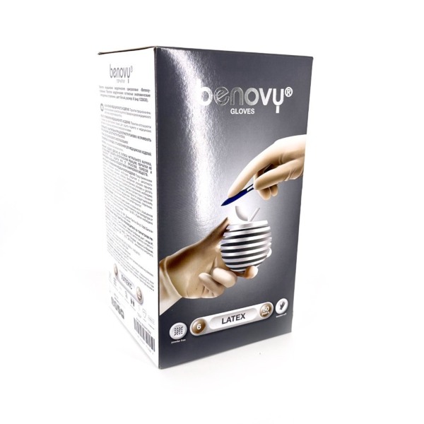 Перчатки одноразовые Benovy Dental Formula, латексные, стерильные, белые, 6 XS, 50 пар	 - фото 1