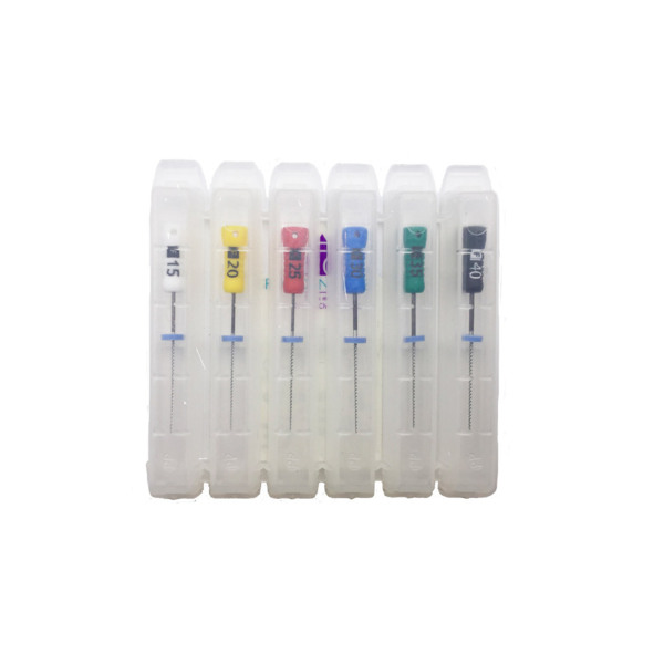 Файлы ручные FKG К-Files FLEX, для зондирования и прохождения каналов, стандартная ручка, 25 мм, набор №15-40/.02, никель-титан, 6 шт - фото 2