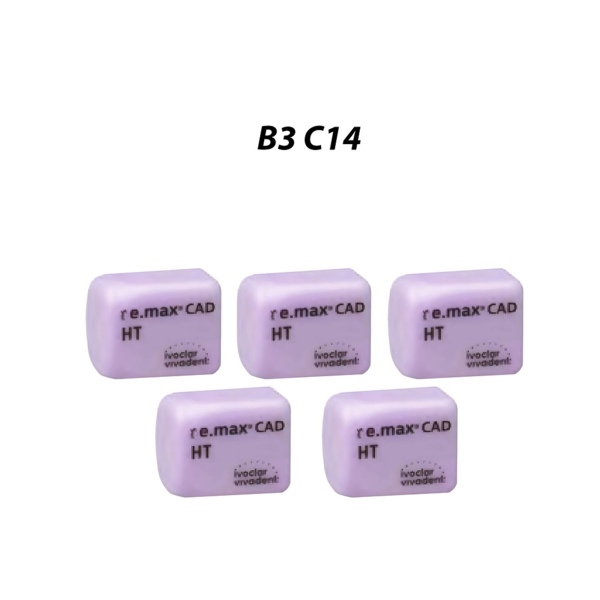 IPS e.max CAD PlanMill HT - блоки из дисиликата лития, цвет B3, C14, 5 шт - фото 0