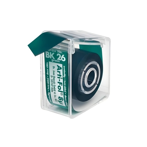 Фольга артикуляционная Bausch Arti-Fol, двусторонняя, зеленая, 8 мкм, 22 мм х 20 м, 1шт - фото 0