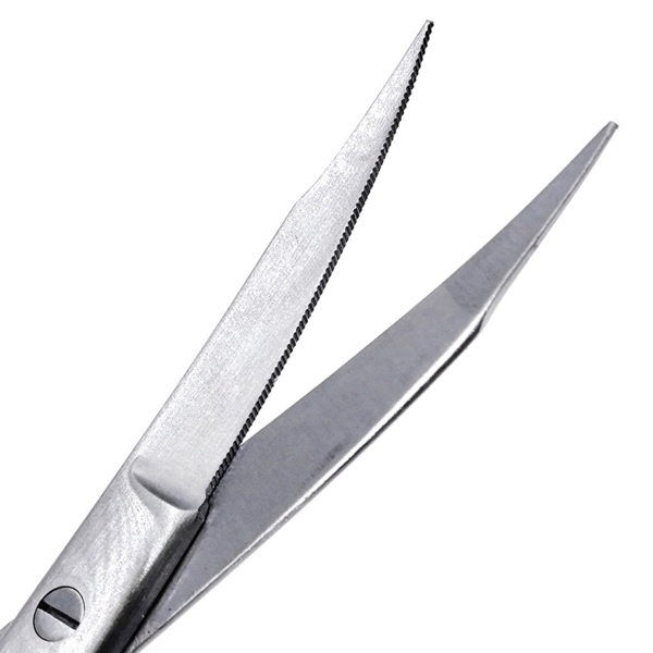 Ножницы Hu-Friedy #10, с двойным изгибом, 1 зубчатое лезвие, 13,5 см - фото 4