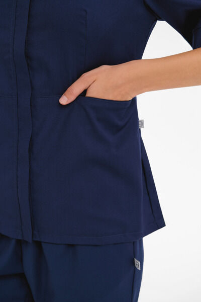 Рубашка женская на молнии Тезис TZ400, темно-синий, 52 - фото 1