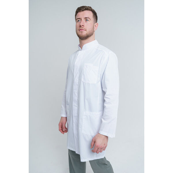 Халат мужской 68ТСД, белый, 46 - фото 0