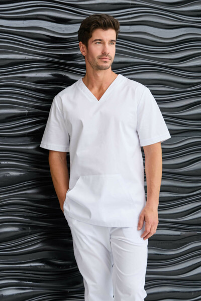 Туника медицинская мужская Dr. Nice DRN920, белый, 50 - фото 0