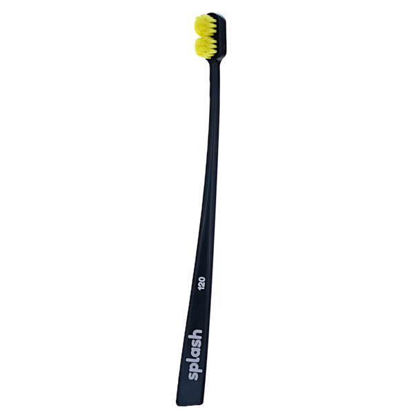 Зубная щетка Splash Brush Double 120, очень мягкая, черный, 1 шт - фото 0