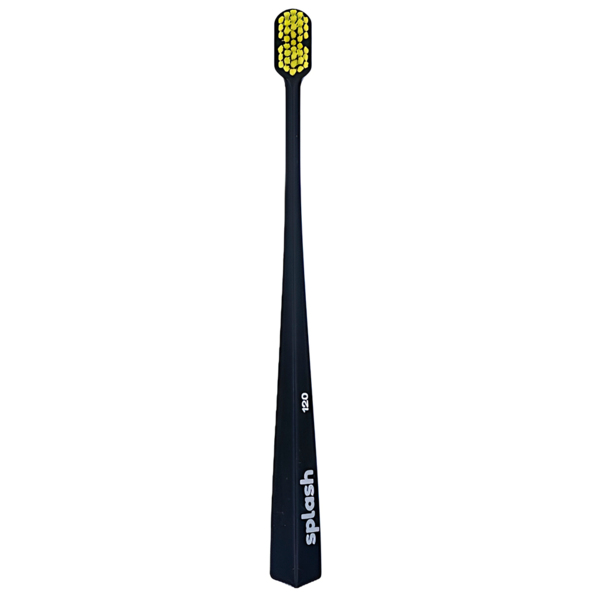 Зубная щетка Splash Brush Double 120, очень мягкая, черный, 1 шт - фото 1