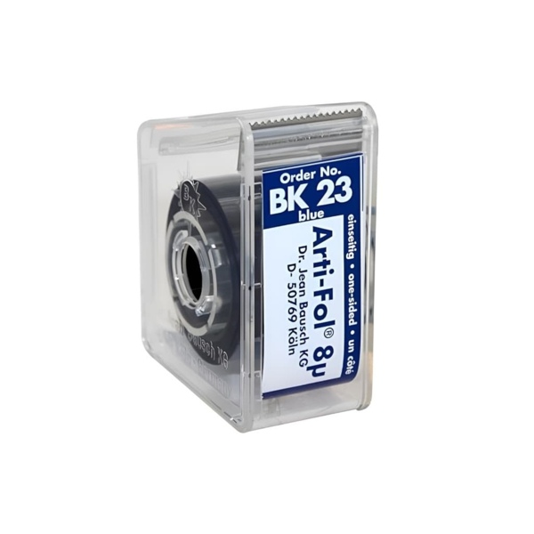 Фольга артикуляционная Bausch Arti-Fol, односторонняя, синяя, в раздаточном устройстве, 8 мкм, 22 мм х 20 м, 1шт - фото 0