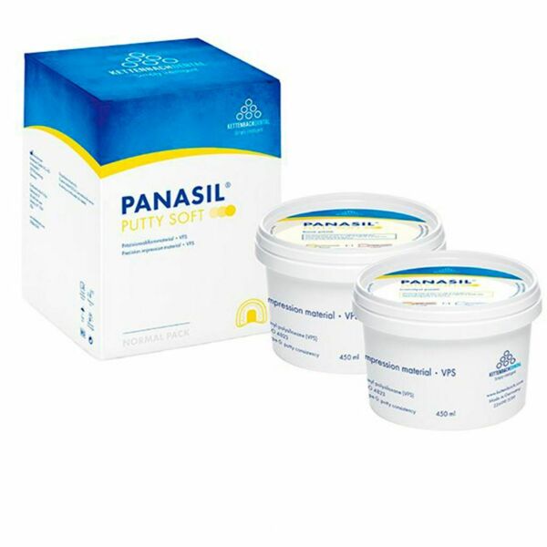 Panasil Putty Soft Normal pack - оттискной материал на основе А-силикона, без ложек, 900 мл - фото 0