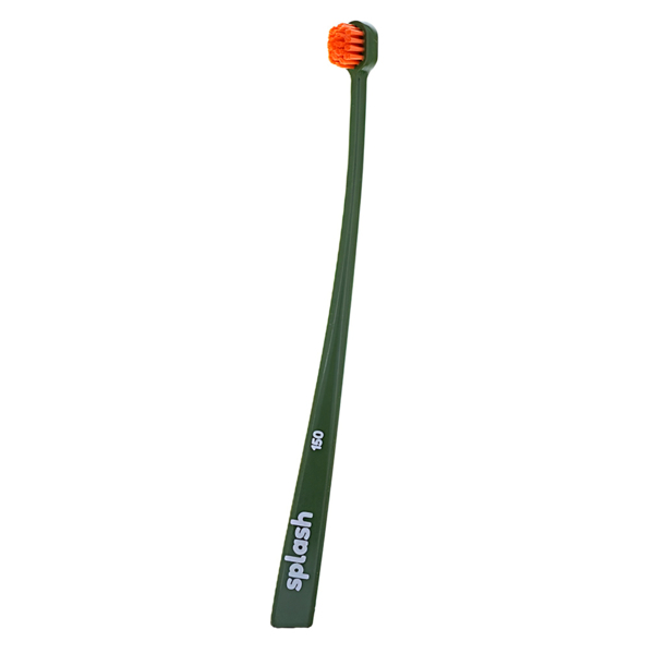 Зубная щетка Splash Brush Single 150, мягкая, хаки, 1 шт - фото 0