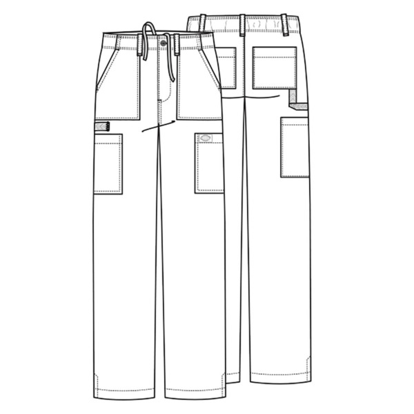 Брюки медицинские мужские Dickies DK015, белый, XS - фото 4