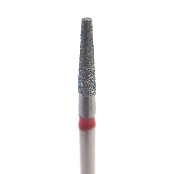 Бор алмазный 846F, конус усеченный, D=1.6 мм, L=6.0 мм, FG, красный, 5 шт - фото 0