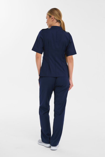 Рубашка женская на молнии Тезис TZ400, темно-синий, 56 - фото 3