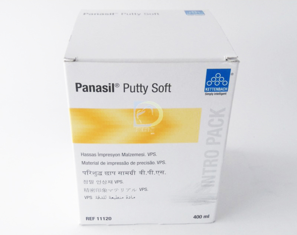 Оттискный материал Kettenbach Panasil Putty Soft, с пониженной конечной твердостью, на основе А-силикона, желтый, 2x200 мл - фото 1