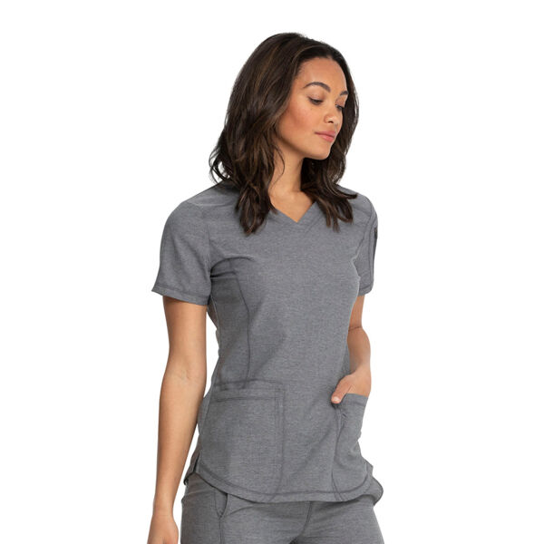 Топ медицинский женский Dickies DK730, серый, L - фото 3