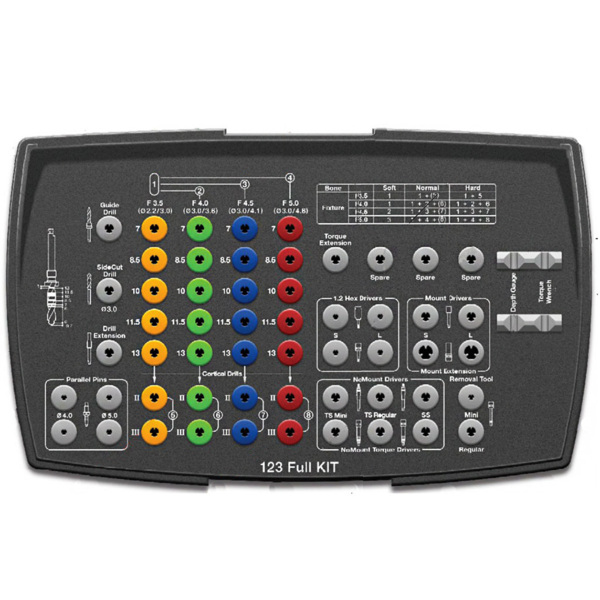 Набор хирургический OSSTEM 123 Full Kit, для установки имплантатов TS II, TS III, SS III - фото 1