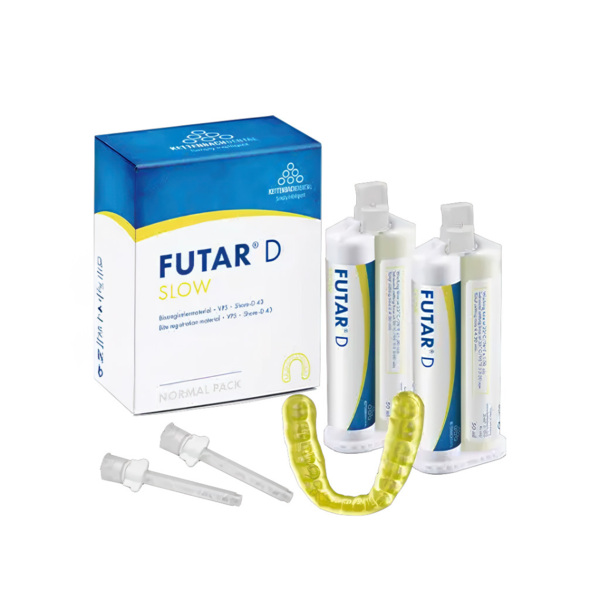 Futar D Slow (Normal pack) - материал для регистрации прикуса (А-силикон), 2x50 мл + 6 смесителей