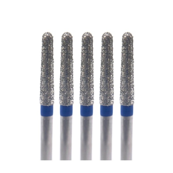 Бор алмазный Ecoline E 856, конус закругленный, D=1.8 мм, FG, синий, 5 шт - фото 0