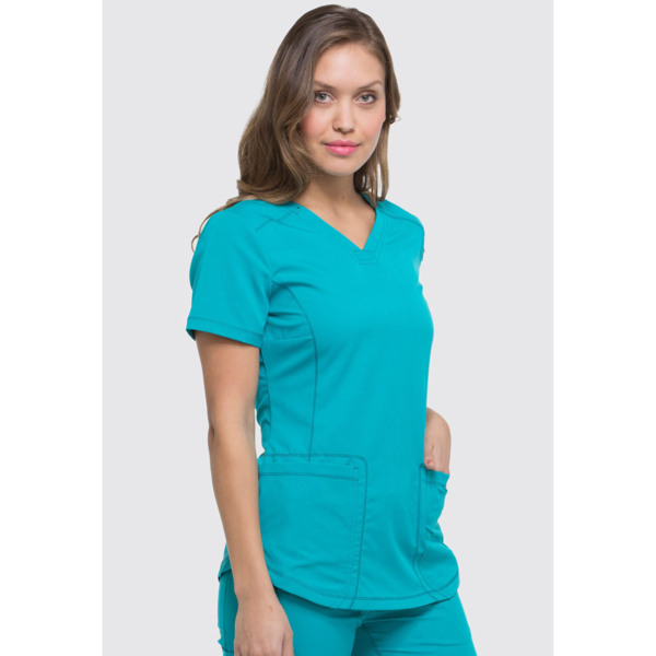 Топ медицинский женский Dickies DK730, бирюзовый, 2XL - фото 3