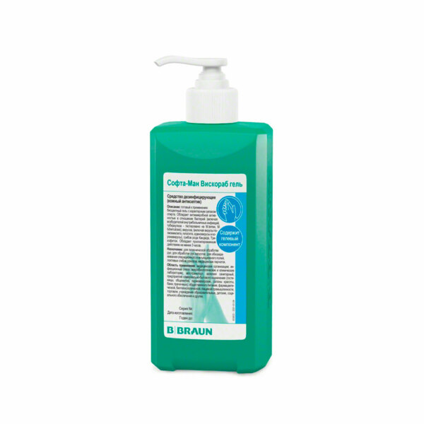 Антисептик B.Braun Софта-Ман Изо Вискораб, для обработки рук и операционного поля, вязкий, с дозатором, 500 м - фото 0