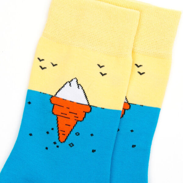 Носки женские, "Мороженое-айсберг", желтый, 36-40 - фото 2