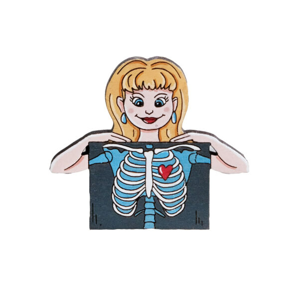 Значок "Врач-рентгенолог", блондинка - фото 0