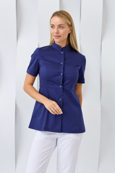 Туника женская Dr. Nice на кнопках, синий, 44 - фото 2
