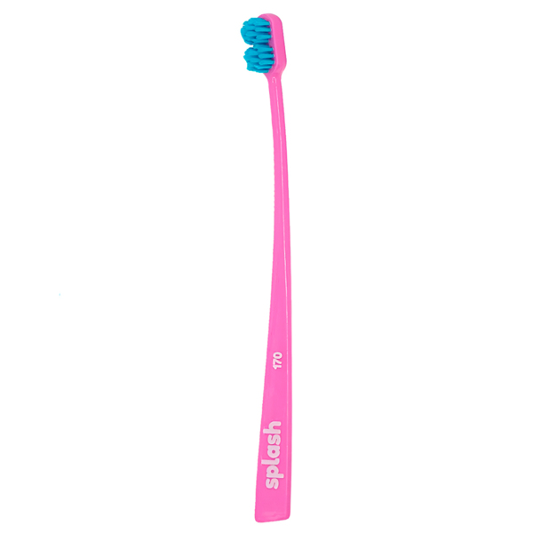 Зубная щетка Splash Brush Double 170, средней жесткости, фуксия, 1 шт - фото 0