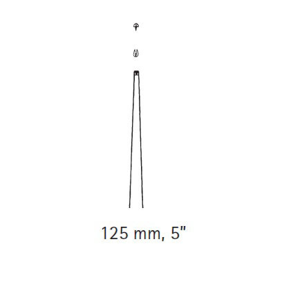 Пинцет хирургический Aesculap SEMKEN, ширина 0.8 мм, зубчики 1х2, 125 мм - фото 1