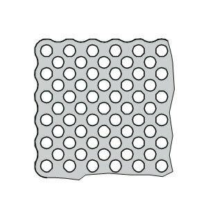 Пластина перфорированная плоская (мембрана), 25 х 36 мм, толщина 0.2 мм - фото 0