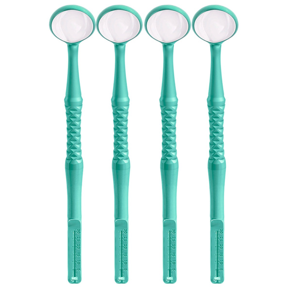 Зеркало стоматологическое Dialog M2 Endo-Guage, родиевое, №4.5, светло-зеленый, 4 шт - фото 0