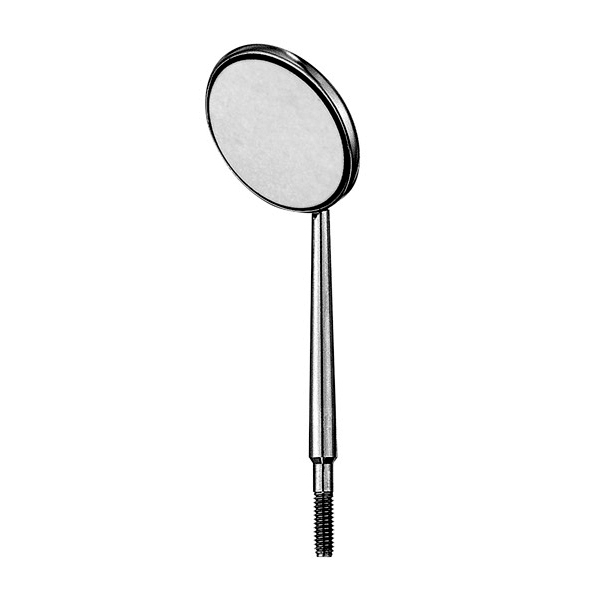 Зеркало Hu-Friedy #5, родиевое, с односторонним конусом, американская резьба, 24 мм, 12 шт - фото 0