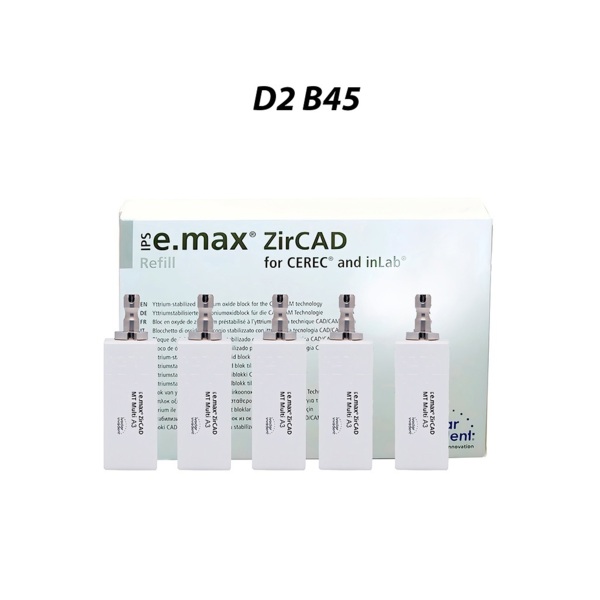IPS e.max ZirCAD CEREC/inLab LT - блоки для фрезерования, цвет D2 B45/3 - фото 0