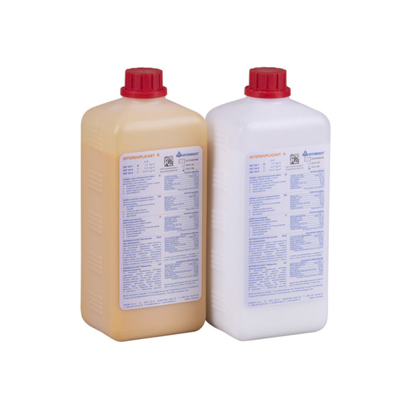 Двухкомпонентный силикон Interdent Interduplicast A+B, низкая вязкость,  1+1 кг - фото 0