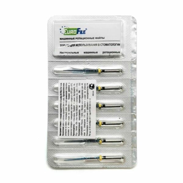 Файлы машинные Eurofile DH-Files, универсальный, 25 мм, №40/.04, никель-титан, 6 шт - фото 1