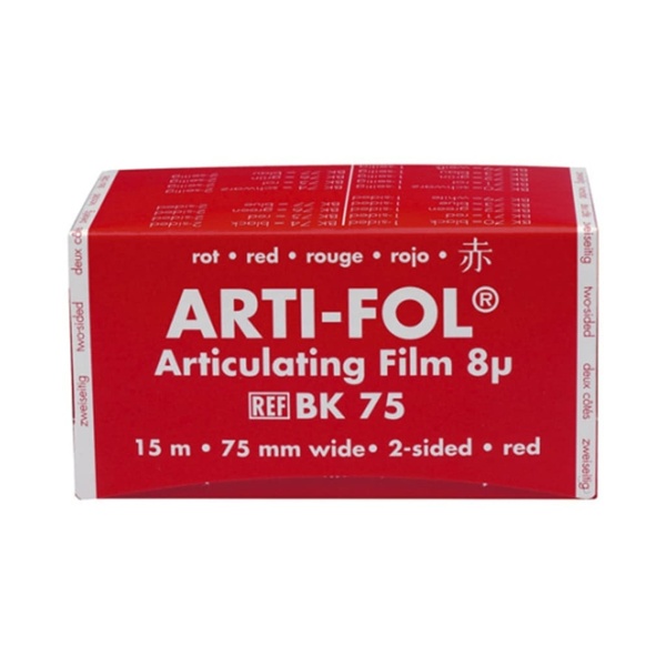 Фольга артикуляционная Bausch Arti-Fol, двухсторонняя, красная, 8 мкм, 75 мм х 15 м, 1шт - фото 0