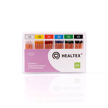 Штифты эндоканальные гуттаперчевые Healtex, конусность 04, размер 30, 60 шт - фото 0