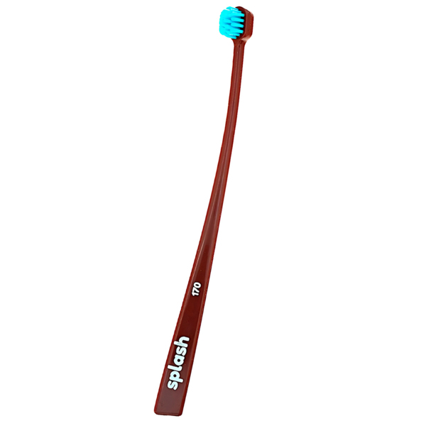 Зубная щетка Splash Brush Single 170, средней жесткости, для брекетов, коричневый, 1 шт - фото 0