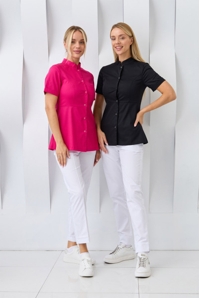 Туника женская Dr. Nice на кнопках, черный, 52 - фото 4