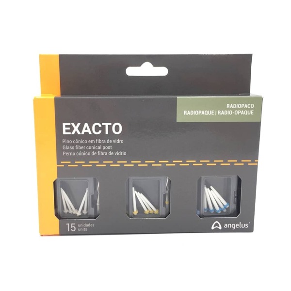 Exacto Kit - штифты стоматологические стекловолоконные в комплекте (штифты Exacto 15 шт, боры 3 шт) - фото 1