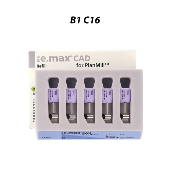 IPS e.max CAD PlanMill LT - блоки из дисиликата лития, цвет B1, C16, 5 шт - фото 0