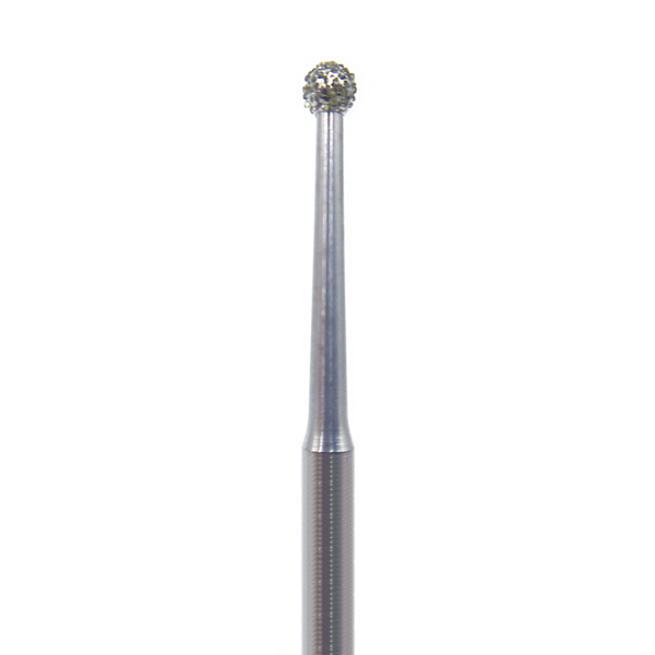 Бор алмазный 801 L, шаровидный на длинной ножке, D=1.6 мм, FG, синий - фото 0