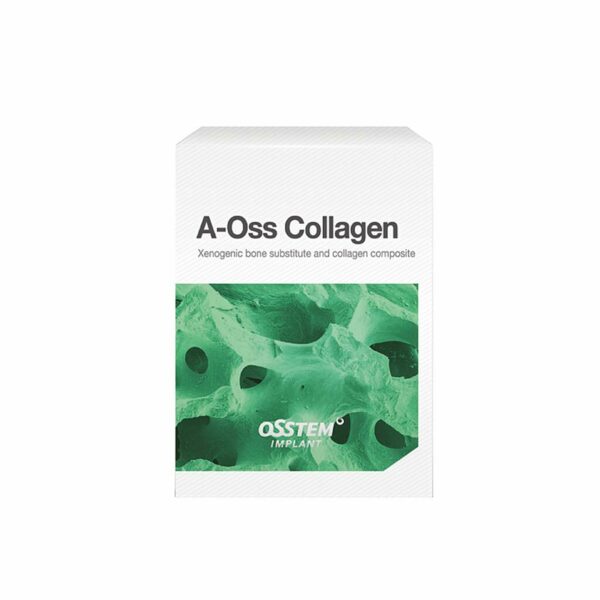 Ксенографт бычий OSSTEM A-Oss Collagen, резорбируемый, с коллагеном, для костных дефектов и НКР, 6.2х8 мм, 0.15 г, 1 шт - фото 0