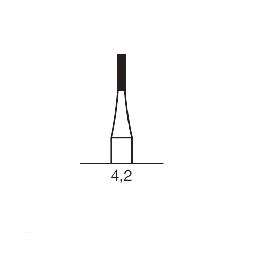 Бор твердосплавный CB 21, цилиндр, D=1.0 мм, L=4.2 мм, HP, синий - фото 1