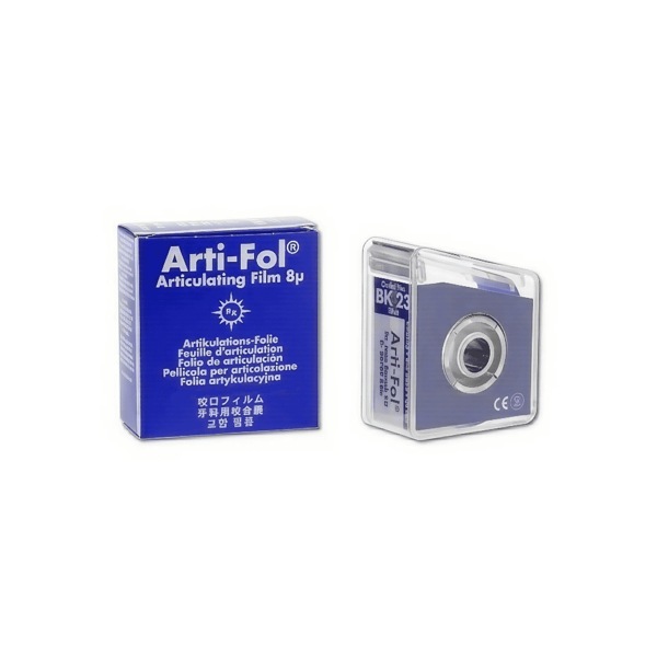 Фольга артикуляционная Bausch Arti-Fol, односторонняя, синяя, в раздаточном устройстве, 8 мкм, 22 мм х 20 м, 1шт - фото 1